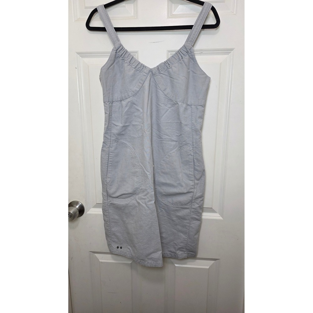 Converse One Star Dress Womens 10 Blue Sleeveless Sun Dress Casual Pocket Cotton